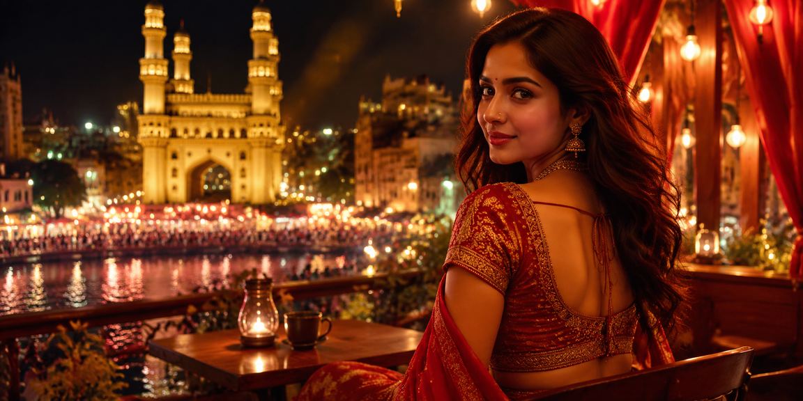 Hyderabad Charminar lottery bright lights