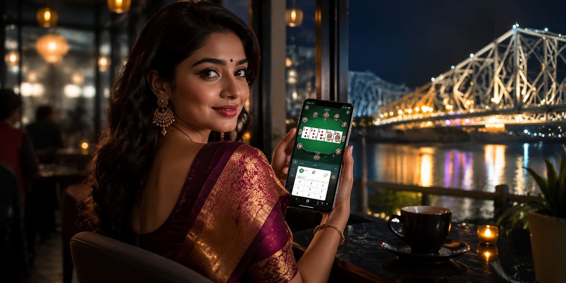 Kolkata poker game with Indian players intensely focused on cards